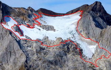 Glacier de l'Argentière en 2015