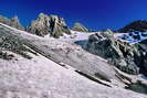 Glacier central du Monêtier - Le cirque, normalement d'alimentation, début juillet