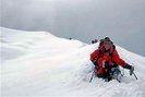 Himalaya - Npal - Himlung Himal - La galre avec de la neige  la taille, durant la descente le 21 octobre 2005