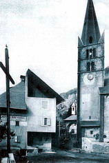 Vallouise - Place de l'Église dans les années 1900