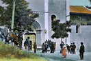 L'Argentière-la-Bessée - La sortie de l'église dans les années 1900