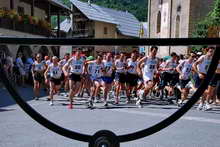 Biathlon de Vallouise - Départ de la course à pied