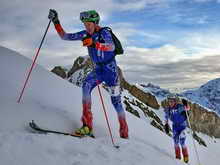 Pelvoux-Vallouise - Ski-Alpinisme - Championnat de France par équipes - Tony Sbalbi et Nicolas Bonnet, 3e
