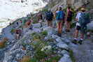 Foule des grands jours sur le sentier du Glacier Blanc