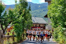 Vallouise - Viathlon, départ de la montée pédestre