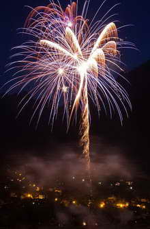 Vallouise - Feu d'artifice de la fête patronale