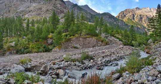 Ailefroide - Dépôt du Ravin de l'Alpet à son débouché