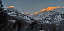 Vallouise - Lever de soleil sur la Blanche et Bonvoisin