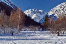 Vallouise - Vallée de l'Onde - Givre en fond de vallée, douceur en altitude