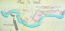 L'Argentière - Plan des mines d'argent du Fournel en 1856 