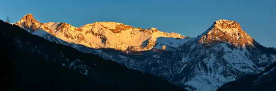 Vallouise - Coucher de soleil sur la Tome (2744 m)