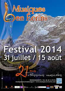 Musiques en Écrins - 21e Festival diu 31 juillet au 15 août 2014