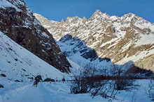 Pelvoux - Ski de fond au Pré de Madame Carle