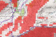 Puy-Saint-Vincent - Carte des pentes supérieures à 30°