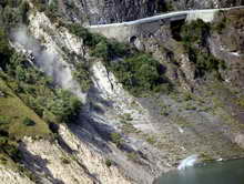 Tunnel du Chambon - Glissement par paquets