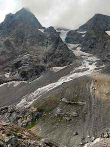 Massif des Écrins - Effondrement du Glacier des Bœufs Rouges