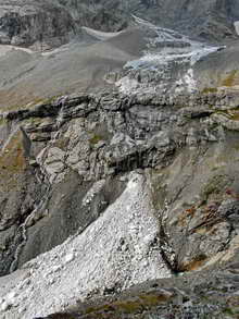 Massif des Écrins - Effondrement du Glacier des Bœufs Rouges