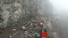 Saint-Christophe-en-Oisans - Route d'accès coupée