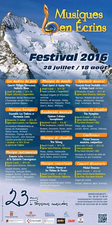 Musiques en Écrins - 23e festival du 28 juillet au 18 août