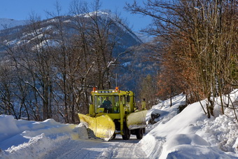 Vallouise- Déneigement de la route du Villard, 31 décembre 2017