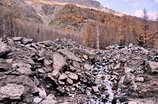 Crue dans la Combe du 3 octobre 2006 - Torrent des Allibrands après la crue