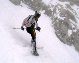 Record du Pelvoux - Descente du couloir Coolidge